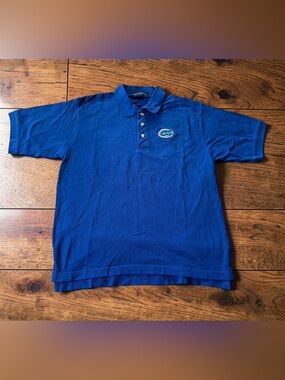 Vintage Florida Gators Polo Shirt Mens Medium Blue Velocity Embroidered